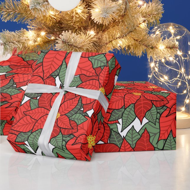 Poinsettia Wrapping Paper (Holidays)