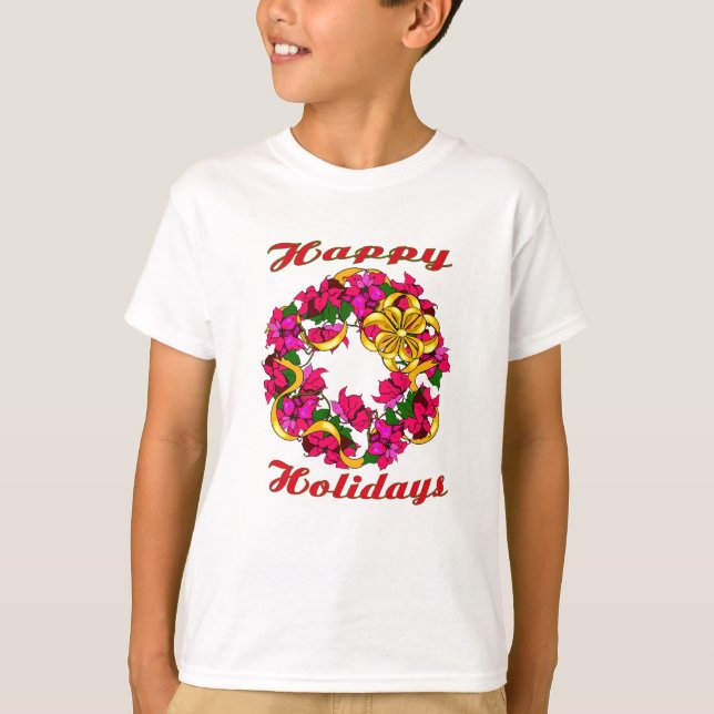 Poinsettia Wreath Shirt (Front)