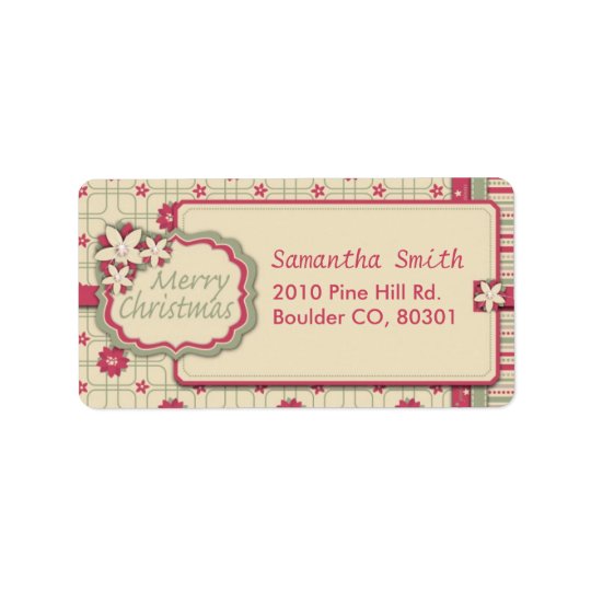 Poinsettias Address Label