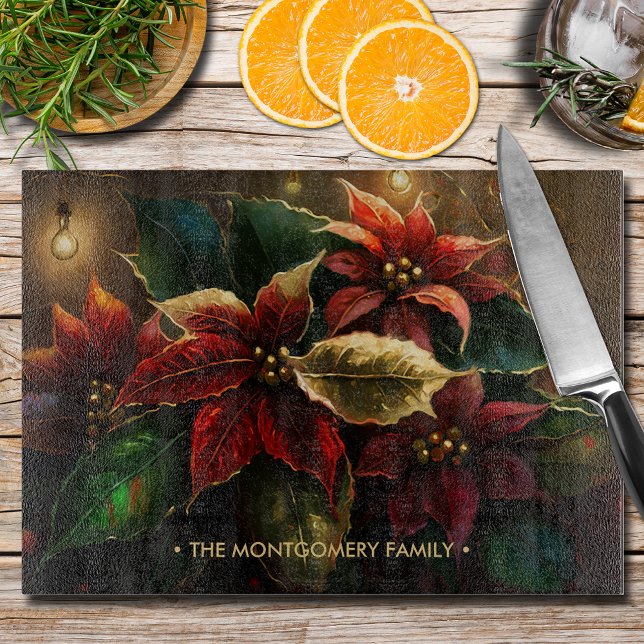Poinsettias Christmas Holiday  Cutting Board (Creator Uploaded)