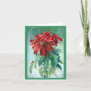 Poinsettias Fine Art Christmas Card