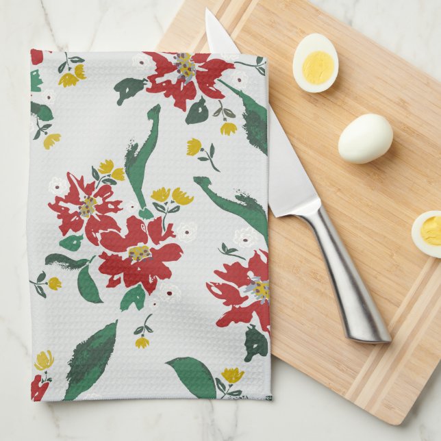 Poinsettias for all seasons kitchen towel (Quarter Fold)