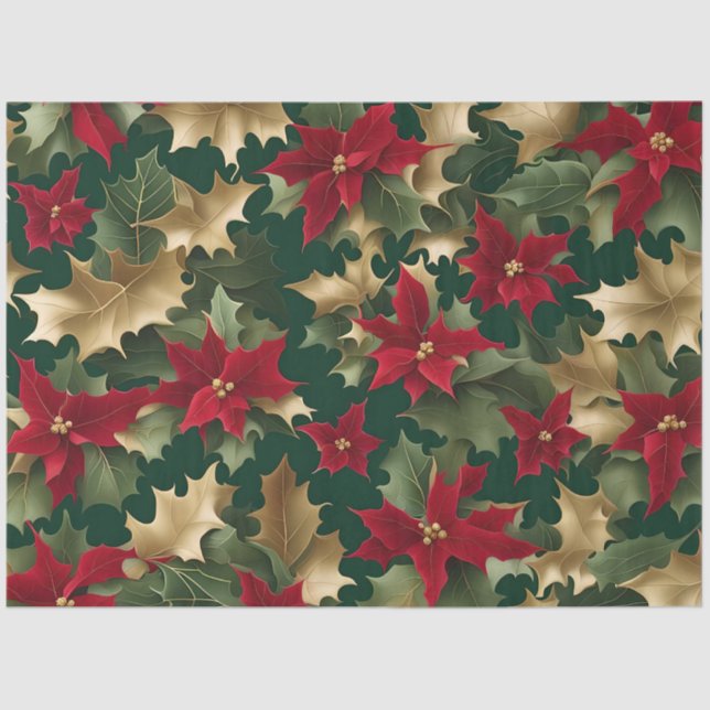 poinsettias galore tissue paper (Front)