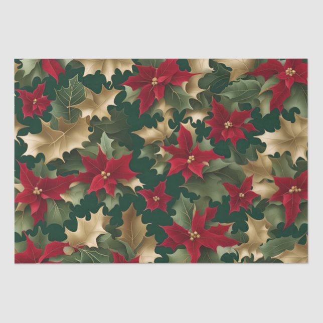 poinsettias galore tissue paper (Front)