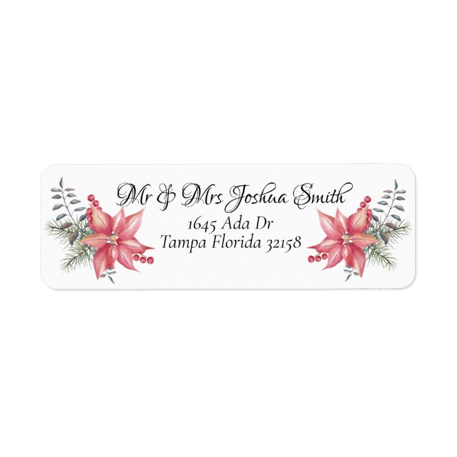 Poinsettias  label (Front)