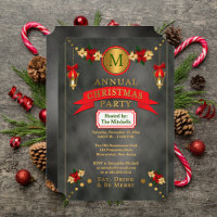 Poinsettias | Lanterns Monogram Christmas Party