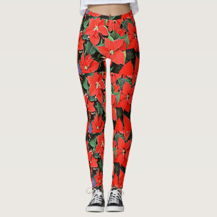 Poinsettias Leggings