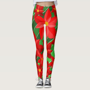 Poinsettias Leggings