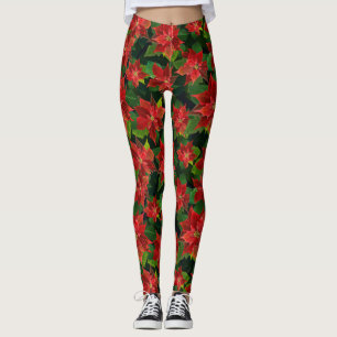 Poinsettias Leggings