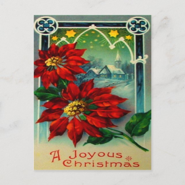 Poinsettias Postcard (Front)