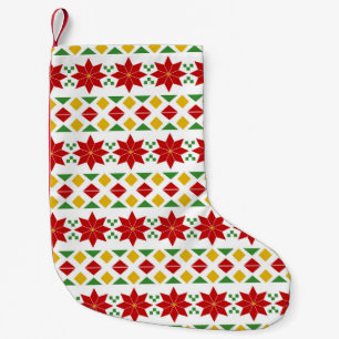 Poinsettias Small Christmas Stocking