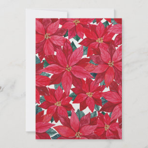 Poinsettias Winter Shelter  Holiday Card