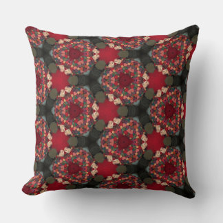 Poinsietta Trifecta Abstract Design.ll Cushion