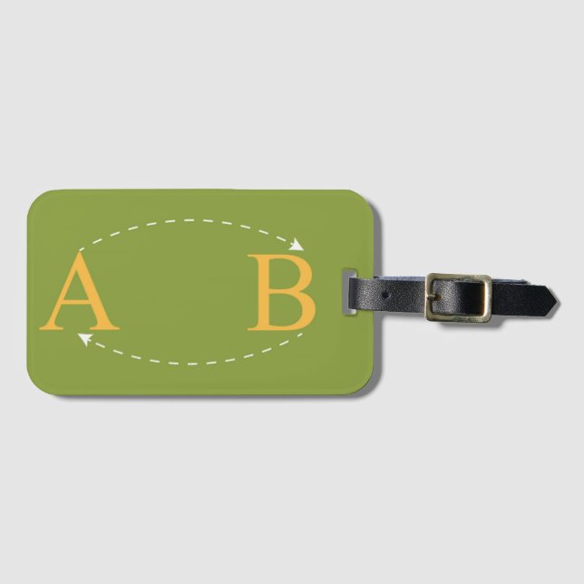 Point A to Point B Luggage Tag (Front Horizontal)