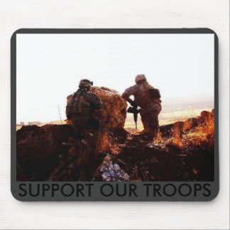 Point & Gun (4), SUPPORT OUR TROOPS Mouse Mat