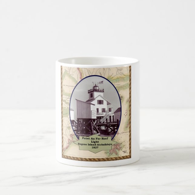 Point Au Fer Reef Lighthouse mug (Center)