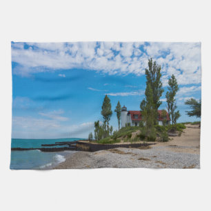 Point Betsie Light Tea Towel