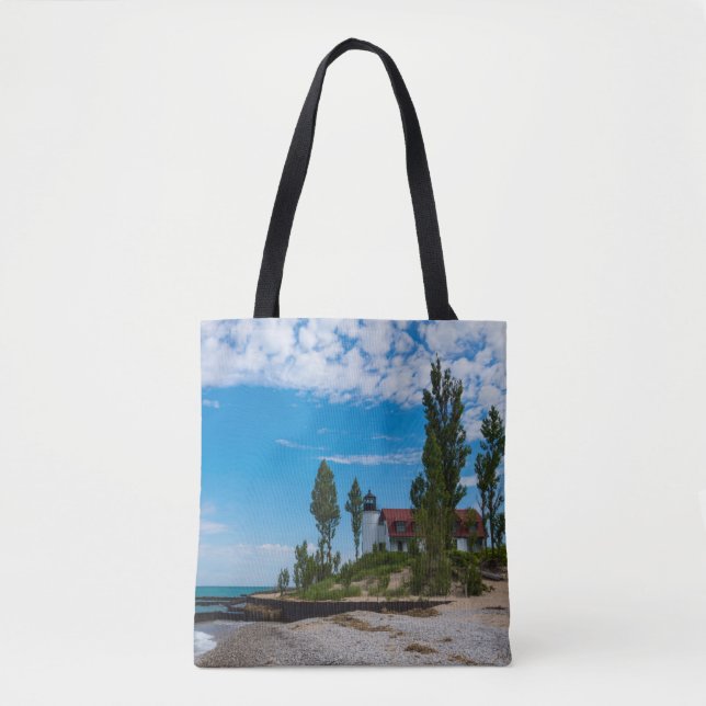 Point Betsie Light Tote Bag (Front)