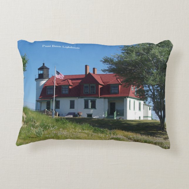 Point Betsie Lighthouse accent pillow (Back)