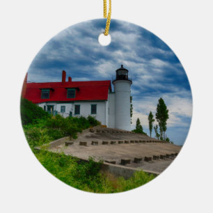 Point Betsie Lighthouse Ceramic Tree Decoration