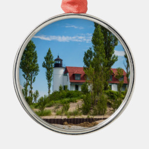 Point Betsie Lighthouse Metal Tree Decoration