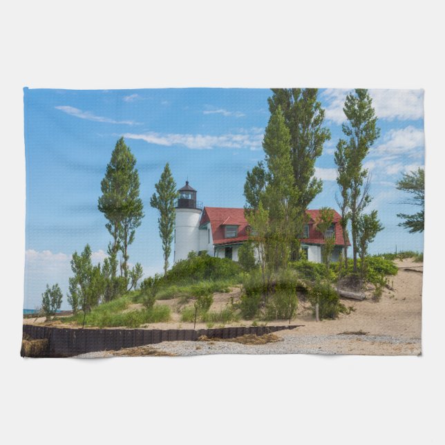 Point Betsie Lighthouse Tea Towel (Horizontal)