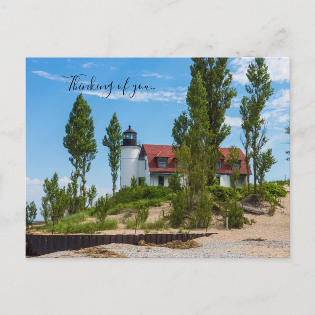 Point Betsie Lighthouse Thinking Of You Postcard (Front)