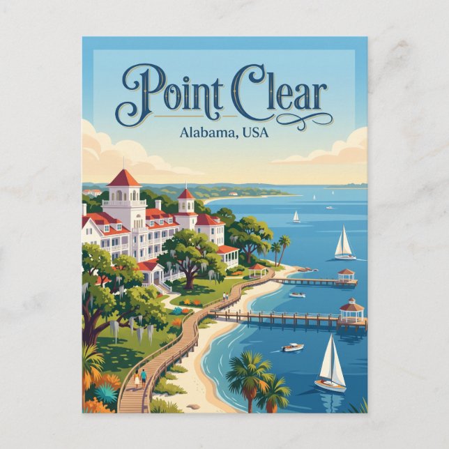 Point Clear Alabama Postcard (Front)