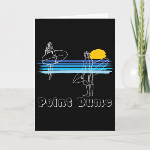 Point Dume Surfing Beach Surf Guy Girl  Card
