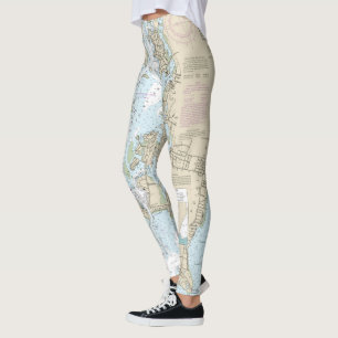 Point Judith Harbour Nautical Chart 13219 Leggings