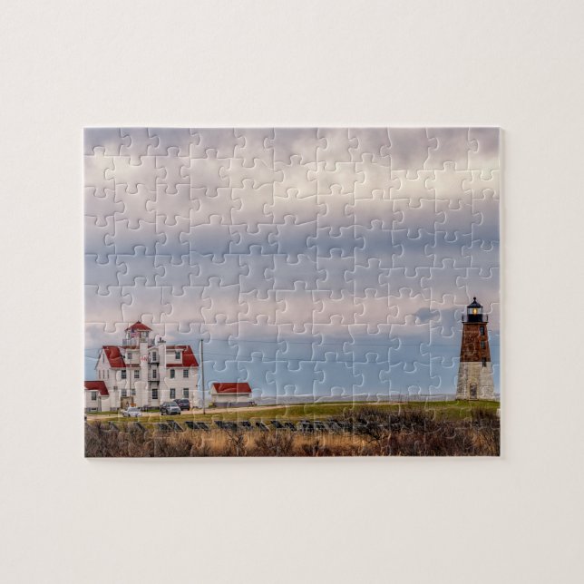 Point Judith Lighthouse at Rhode Island Jigsaw Puzzle (Horizontal)