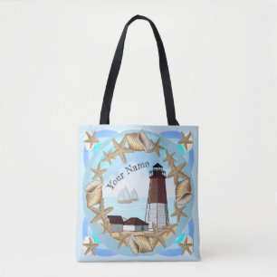 Point Judith Lighthouse tote bag