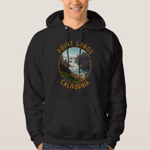 Point Lobos California Distressed Circle Hoodie