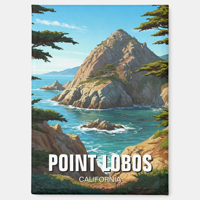 Point Lobos California Travel Magnet (Front)