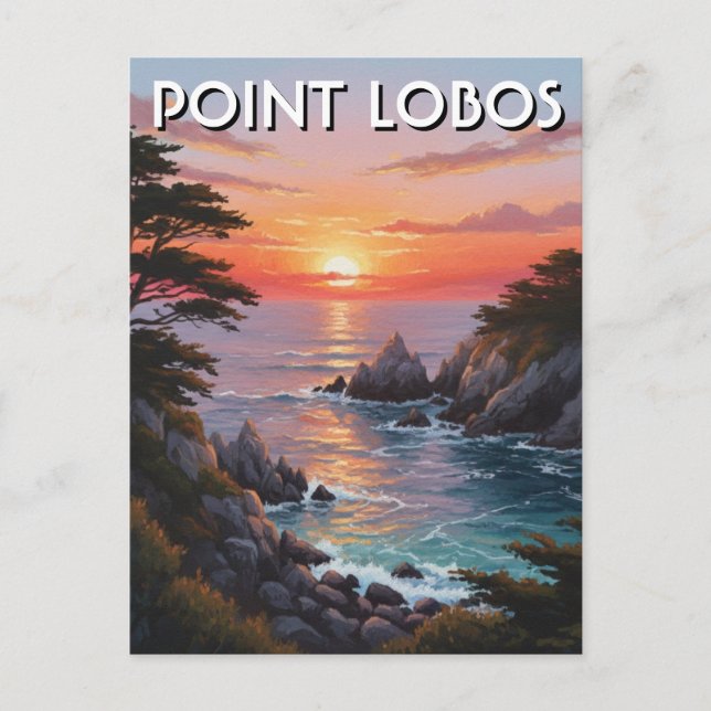 Point Lobos California Travel Postcard (Front)