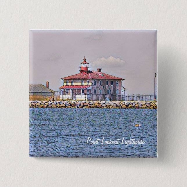 Point Lookout Lighthouse Button (Front)