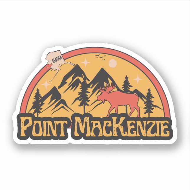 Point MacKenzie, Alaska Sticker (Front)