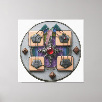 Point of Assembly 3D: Mystical Geometric Artifact Canvas Print