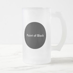 Point of Black Frosted Glass Beer Mug
