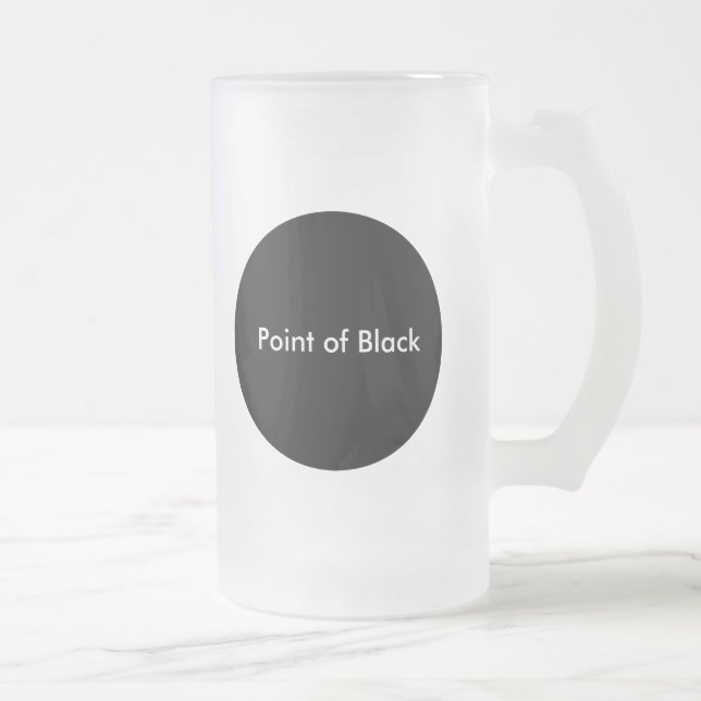 Point of Black Frosted Glass Beer Mug (Right)