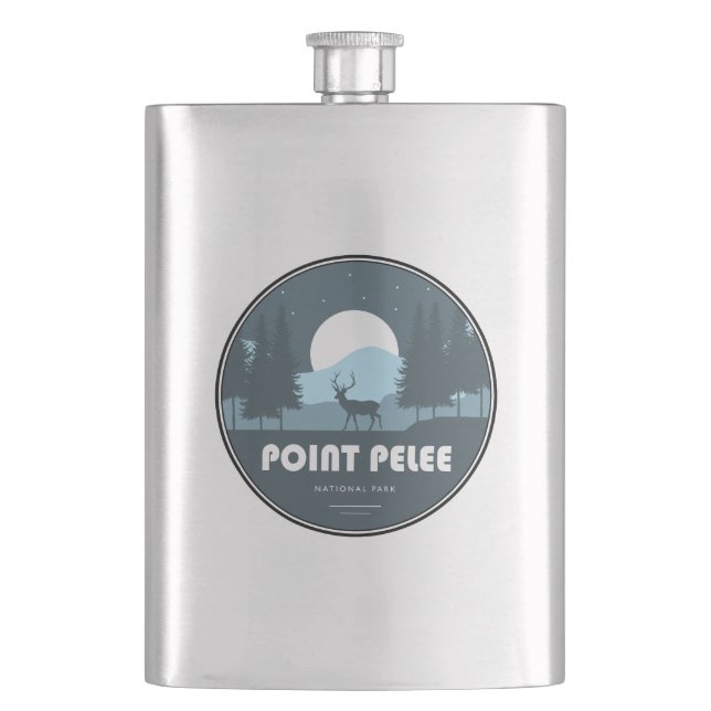 Point Pelee National Park Deer Hip Flask (Front)