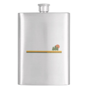 Point Pelee National Park Pine Trees Sun Hip Flask