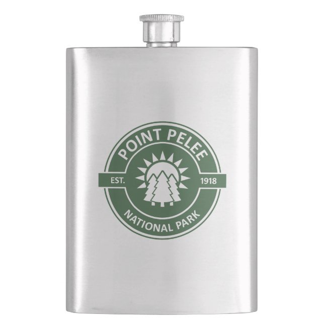 Point Pelee National Park Sun Trees Hip Flask (Front)
