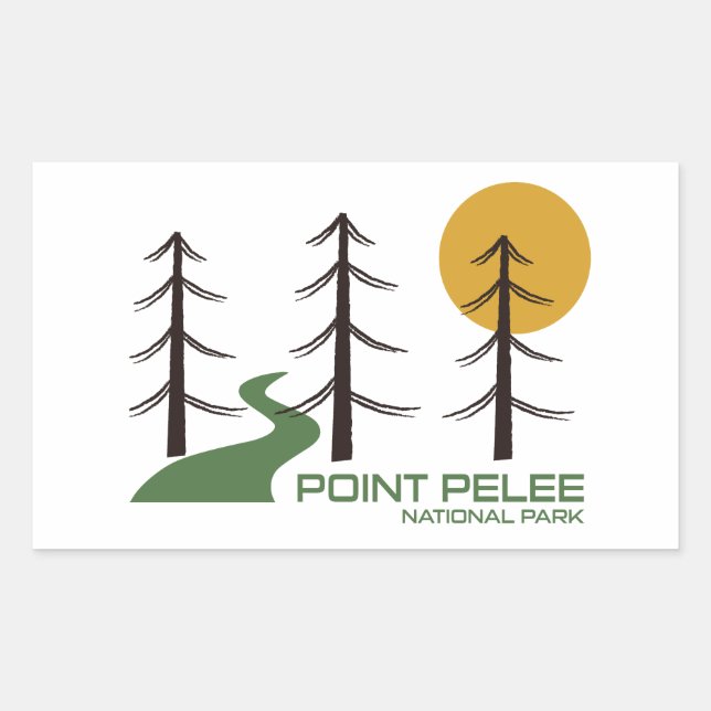 Point Pelee National Park Trail Rectangular Sticker (Front)