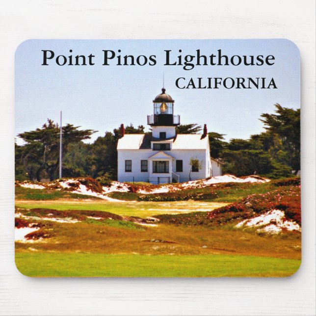 Point Pinos Lighthouse, California Mousepad (Front)