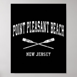 Point Pleasant Beach New Jersey Vintage Nautical Poster
