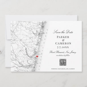 Point Pleasant New Jersey Map Elegant Wedding Save The Date