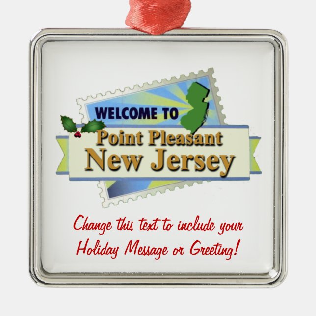 Point Pleasant NJ Metal Tree Decoration (Front)