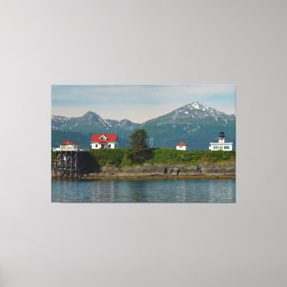 Point Retreat Lighthouse in Juneau, Alaska Canvas Print