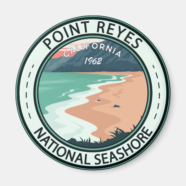 Point Reyes National Seashore California Badge Magnet (Front)